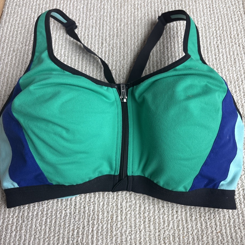 Victoria's Secret Bra 36DD Sports Bra VSX Sport Front Close Zip High Impact